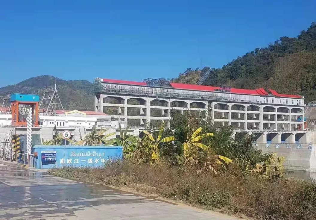 老挝南欧江流域的梯级水电站二期首台机组